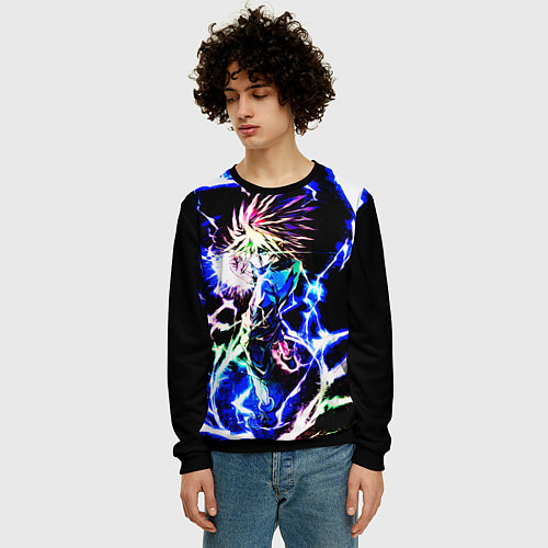 Мужской свитшот Аниме Hunter x Hunter Киллуа / 3D-Черный – фото 3