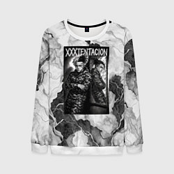 Свитшот мужской XXXTentacion облокотился об зеркало, цвет: 3D-белый