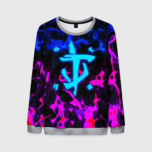 Мужской свитшот Doom неоновый дым / 3D-Меланж – фото 1