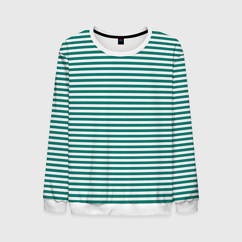 Мужской свитшот Тельняшка пограничника / 3D-Белый – фото 1