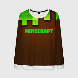 Свитшот мужской Minecraft forever, цвет: 3D-белый