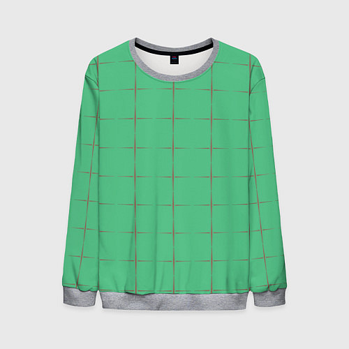 Мужской свитшот Color green stripes / 3D-Меланж – фото 1