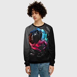 Свитшот мужской Abstract graphics, цвет: 3D-черный — фото 2
