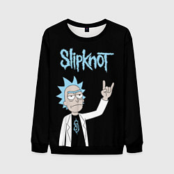 Свитшот мужской Slipknot и Рик Санчес из Рик и Морти, цвет: 3D-черный