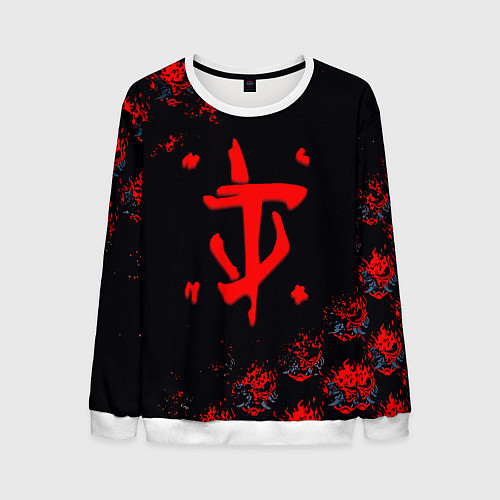 Мужской свитшот Doom cyberpunk / 3D-Белый – фото 1