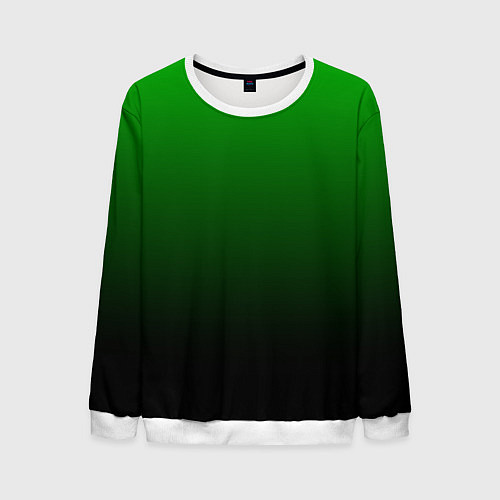 Мужской свитшот Green gradient / 3D-Белый – фото 1