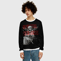 Свитшот мужской Маленький ангел с мечом - аниме y2k, цвет: 3D-белый — фото 2