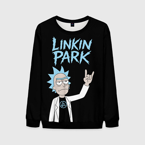 Мужской свитшот Linkin Park и Рик рокер двухсторонняя / 3D-Черный – фото 1