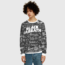 Свитшот мужской Black Sabbath pattern, цвет: 3D-белый — фото 2