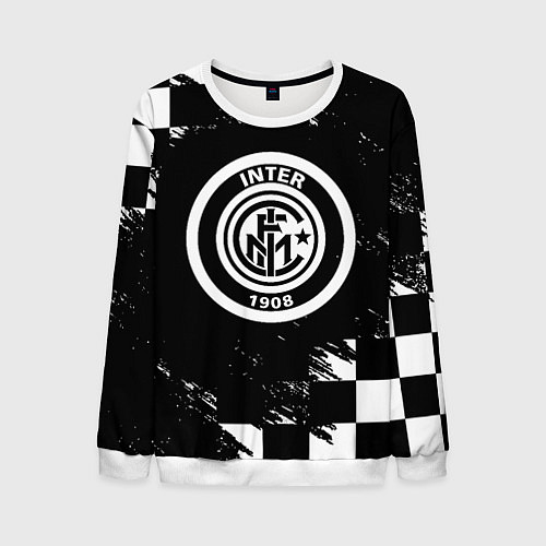 Мужской свитшот Inter клетка краски / 3D-Белый – фото 1