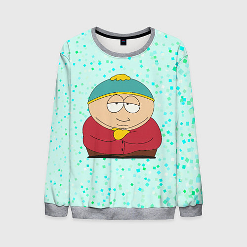 Мужской свитшот Эрик Картман довольный / 3D-Меланж – фото 1