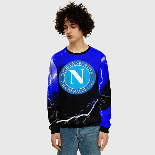 Мужской свитшот Наполи шторм / 3D-Черный – фото 3