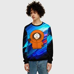 Свитшот мужской Южный парк - Кенни, цвет: 3D-черный — фото 2