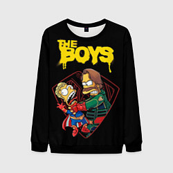 Свитшот мужской Simpsons - the boys, цвет: 3D-черный