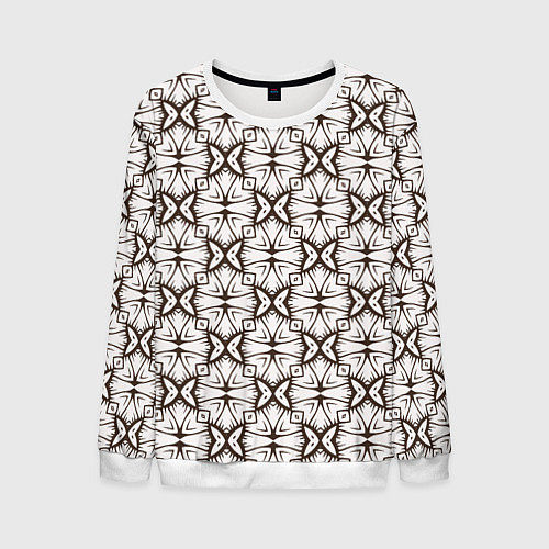 Мужской свитшот Абстрактные бабочки / 3D-Белый – фото 1