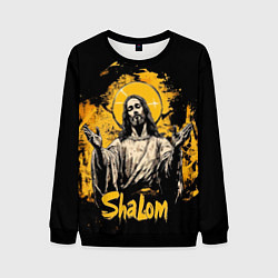 Свитшот мужской Jesus shalom, цвет: 3D-черный