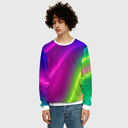 Свитшот мужской Плавный градиент, цвет: 3D-белый — фото 2