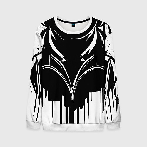 Мужской свитшот Авиатор черный / 3D-Белый – фото 1