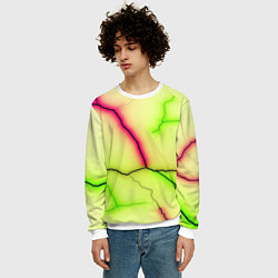 Свитшот мужской Multicolored lightning, цвет: 3D-белый — фото 2