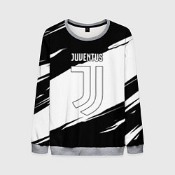 Свитшот мужской Ювентус черно белые полосы, цвет: 3D-меланж