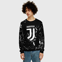 Свитшот мужской Juventus брызги красок текстура, цвет: 3D-черный — фото 2