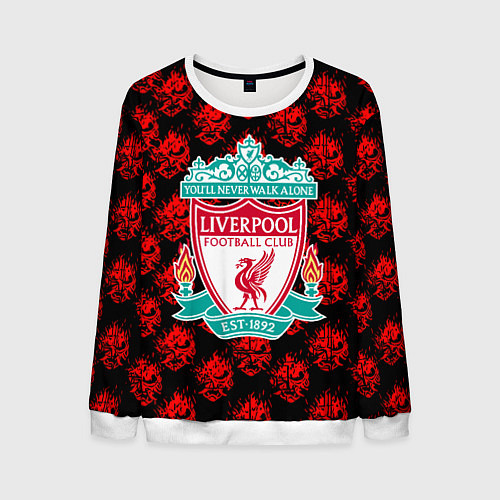 Мужской свитшот Liverpool samurai / 3D-Белый – фото 1