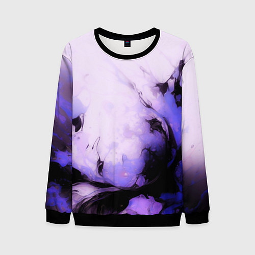 Мужской свитшот Взрывной индиго светлый / 3D-Черный – фото 1