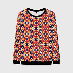 Свитшот мужской Красно-синий калейдоскоп, цвет: 3D-черный