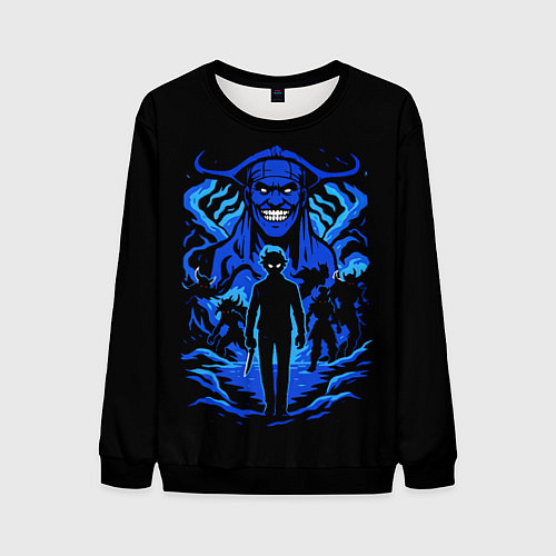 Мужской свитшот Аниме Поднятие уровня в одиночку / 3D-Черный – фото 1