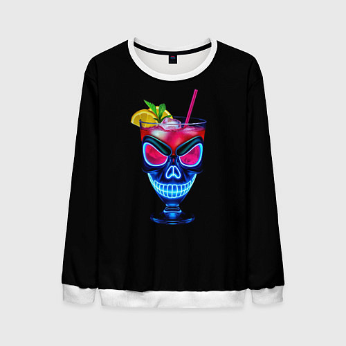 Мужской свитшот Cocktail / 3D-Белый – фото 1