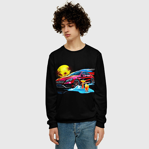 Мужской свитшот Mercedes amg / 3D-Черный – фото 3