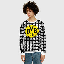 Свитшот мужской Borussia pattern geometry, цвет: 3D-белый — фото 2