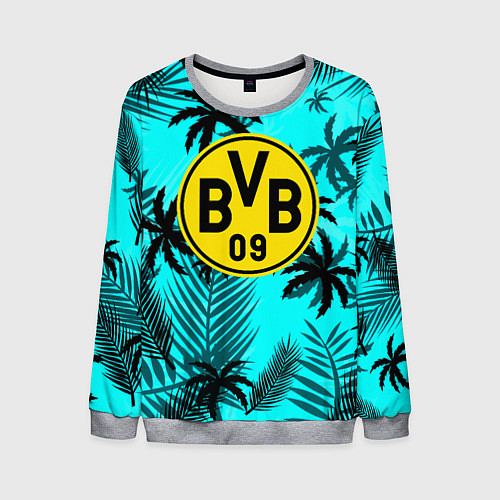 Мужской свитшот Borussia неоновые тропики гта / 3D-Меланж – фото 1