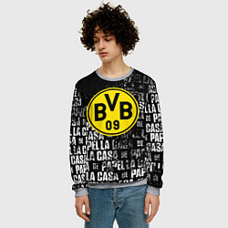 Свитшот мужской Borussia мафия текстура надписи, цвет: 3D-меланж — фото 2