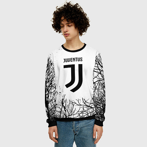 Мужской свитшот Ювентус черные деревья / 3D-Черный – фото 3