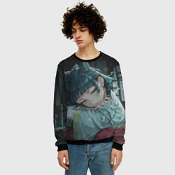 Свитшот мужской Маомао с кошачьими ушками, цвет: 3D-черный — фото 2