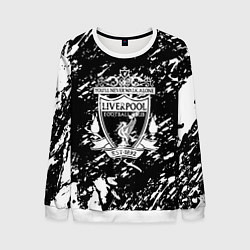 Мужской свитшот Ливерпуль белые штриха красок