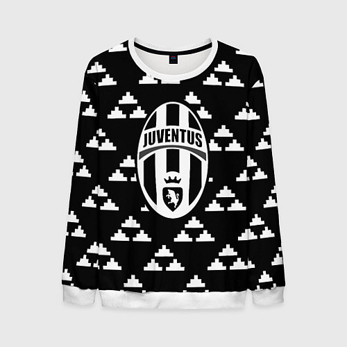 Мужской свитшот Juventus геометрия треугольники / 3D-Белый – фото 1