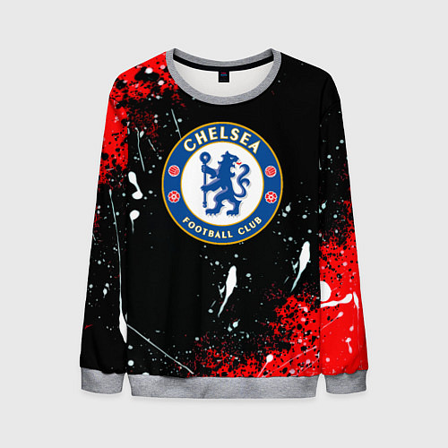 Мужской свитшот Chelsea брызги красок текстура / 3D-Меланж – фото 1