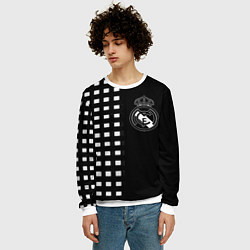 Свитшот мужской Real Madrid клетка, цвет: 3D-белый — фото 2