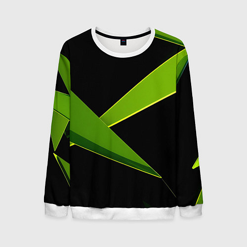 Мужской свитшот Geometric neon / 3D-Белый – фото 1