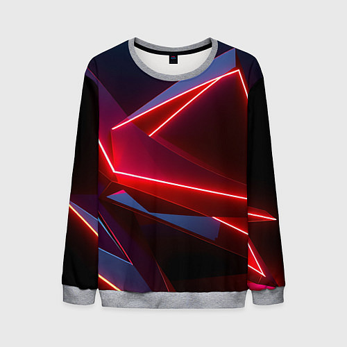 Мужской свитшот Neon laser red / 3D-Меланж – фото 1