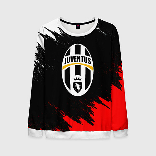 Мужской свитшот Ювентус краски текстура / 3D-Белый – фото 1