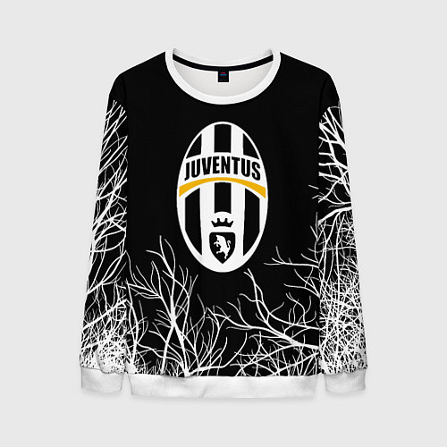 Мужской свитшот Ювентус деревья белые / 3D-Белый – фото 1