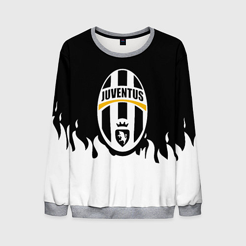 Мужской свитшот Juventus белый огонь / 3D-Меланж – фото 1