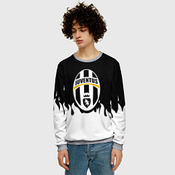 Свитшот мужской Juventus белый огонь, цвет: 3D-меланж — фото 2