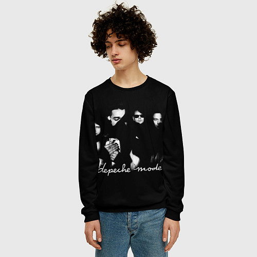Мужской свитшот Depeche Mode shoot / 3D-Черный – фото 3