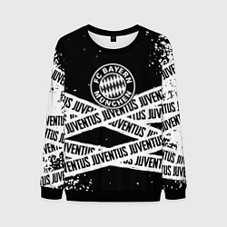 Свитшот мужской Бавария Мюнхен x Ювентус, цвет: 3D-черный