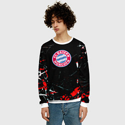 Свитшот мужской Бавария Мюнхен штрихи красок, цвет: 3D-белый — фото 2