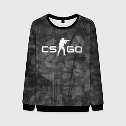 Свитшот мужской Эмблема CS GO, цвет: 3D-черный